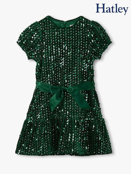Green Sequins Velvet Dress (G04876) | €66