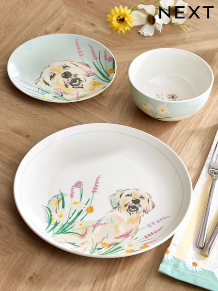 12 Piece Ralphie the Retriever Dinner Set (G05158) | 49 €