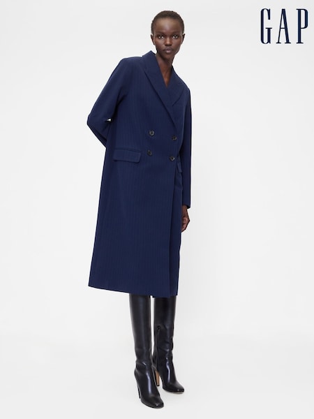 Gap GapStudio Blue Double-Breasted Tailored Coat (G05350) | €417