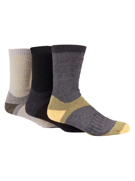 Glenmuir Black Cushioned Boot Socks with Arch Support 3 Pack (G05359) | €16