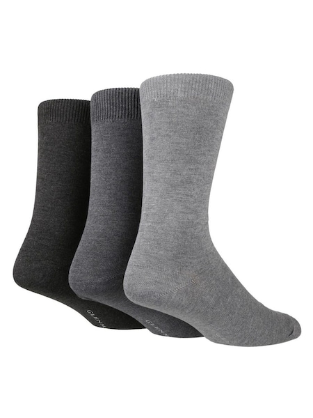 Glenmuir Grey Classic Crew Socks 3 pack (G05372) | €16