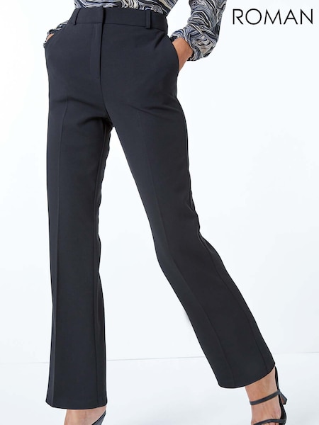 Roman Black Bootcut Leg Stretch Trousers (G05471) | €42