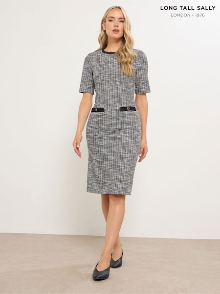 Long Tall Sally Black Boucle Dress (G05925) | €62