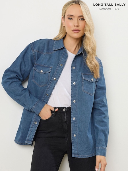 Long Tall Sally Blue Denim Shirt (G05947) | €42