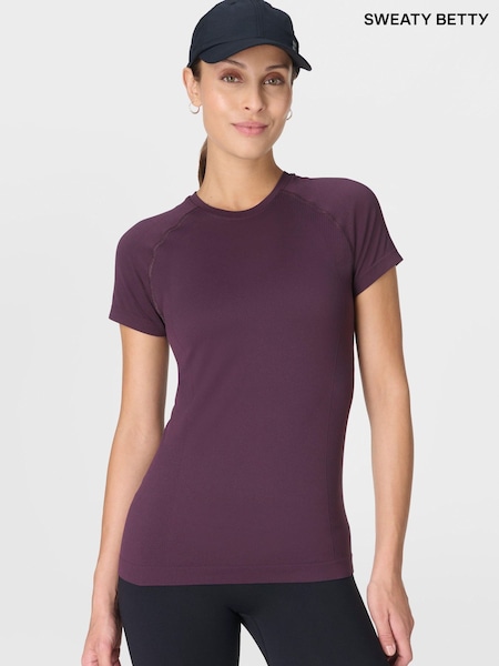 Sweaty Betty Purple Athlete Seamless Workout T-Shirt (G05974) | €64