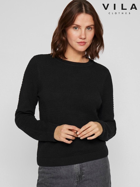 VILA Long Sleeve Knit Textured Top (G06061) | € 42