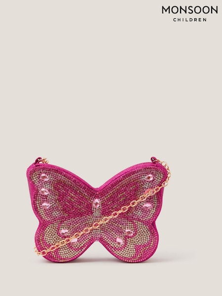 Monsoon Pink Butterfly Embellished Bag (G06114) | €24