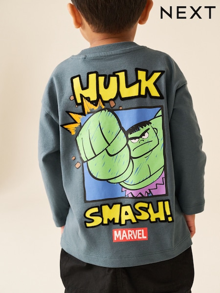 Gris antracita - Camiseta de manga larga de Marvel (6meses-8años)