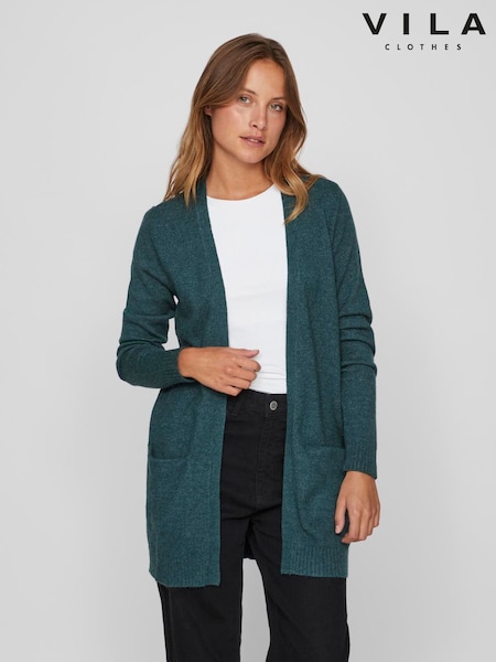 VILA Blue Long Sleeve Lightweight Knit Cardigan (G06228) | R$ 335