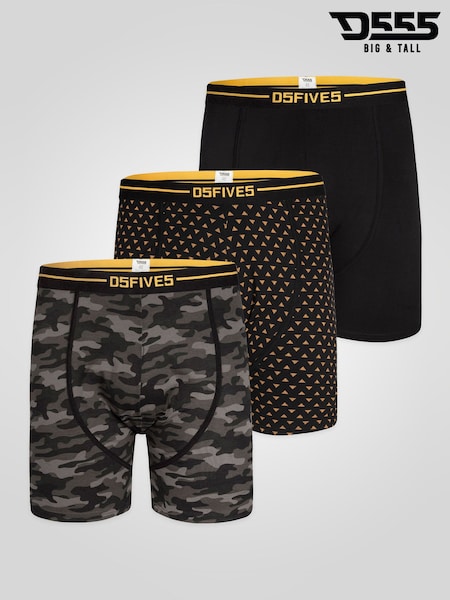 D555 SYLVESTER Cotton Stretch Printed Boxer Shorts 3 Pack (G06246) | 47 €