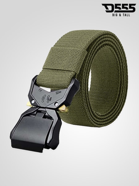 D555 Green DALE 1 Tactical Stretch Webbing Belt With Heavy Duty Quick Release Buckle (G06252) | R$ 180