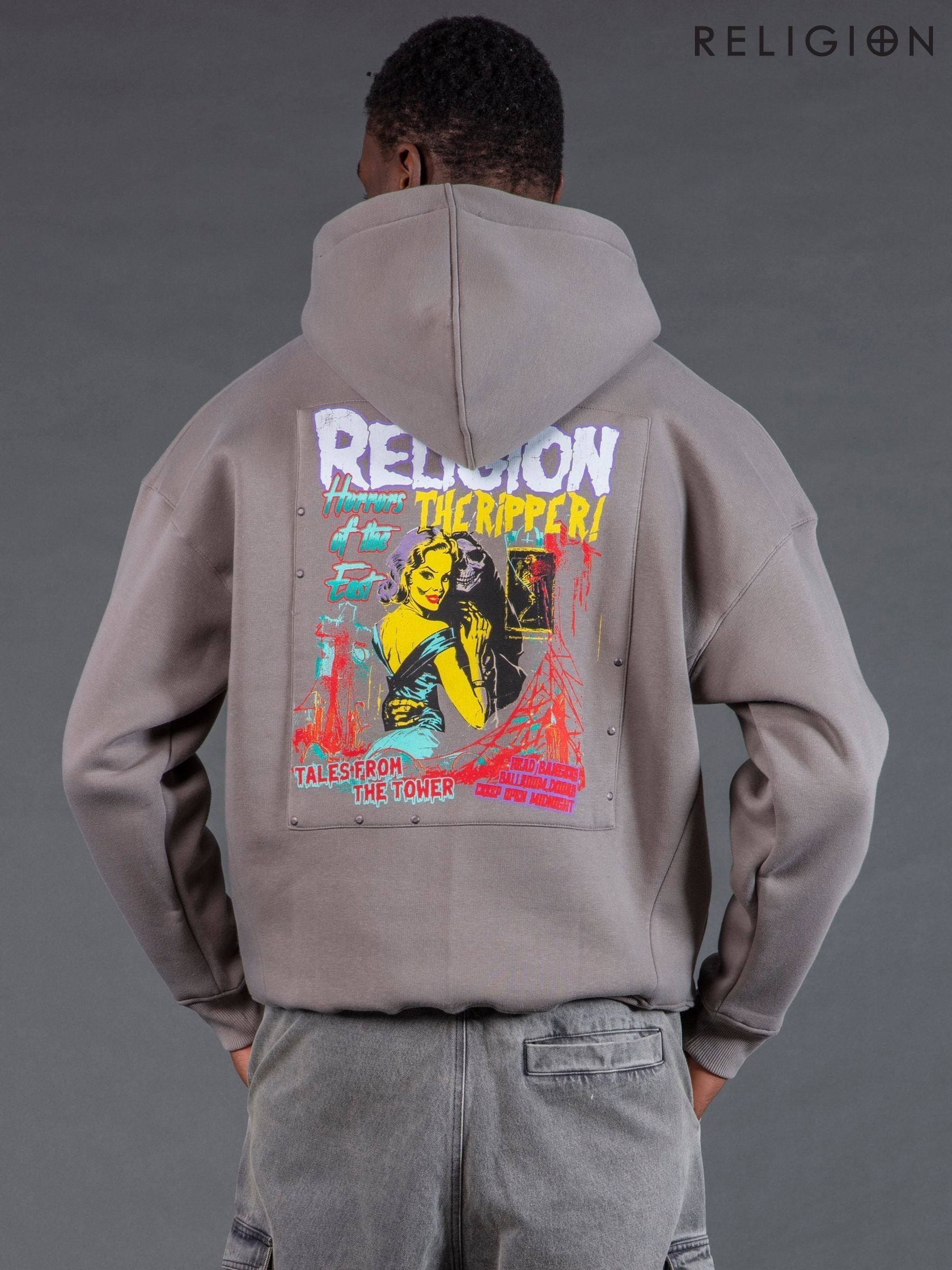Buy Men's Sweatshirtsandhoodies Grey Back Print Graphic Online