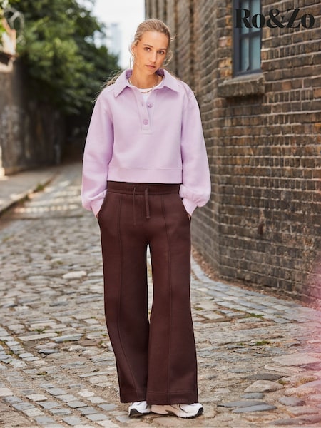 Ro&Zo Purple Button Front Sweatshirt (G06259) | €98