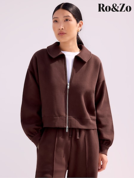 Ro&Zo Brown Sweatshirt Bomber Jacket (G06260) | €101