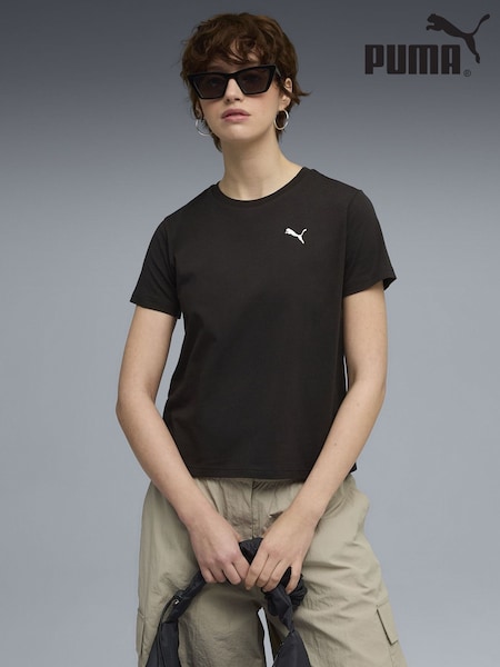 Puma Black Wardrobe Essentials Womens Comfort T-Shirt (G06717) | €33
