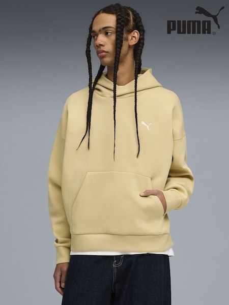 Puma Yellow WARDROBE ESS Mens Boxy Hoodie (G06720) | €77