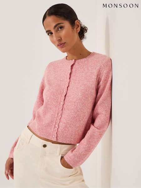 Monsoon Pink Sera Scallop Cardigan (G06828) | €78
