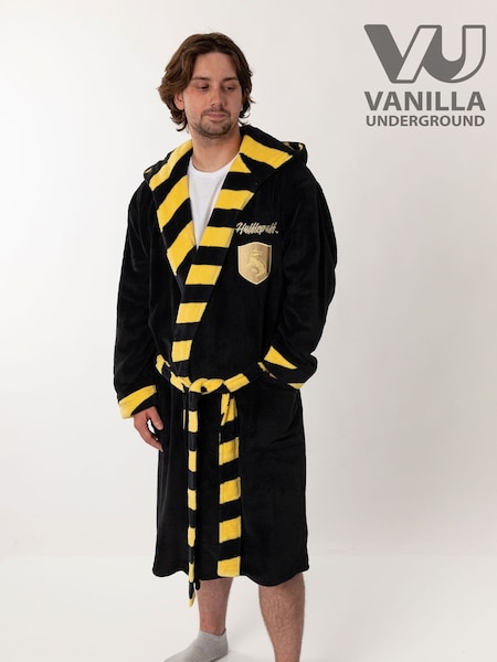 Vanilla Underground Black Harry Potter Hufflepuff Hooded Bathrobe (G06858) | €53