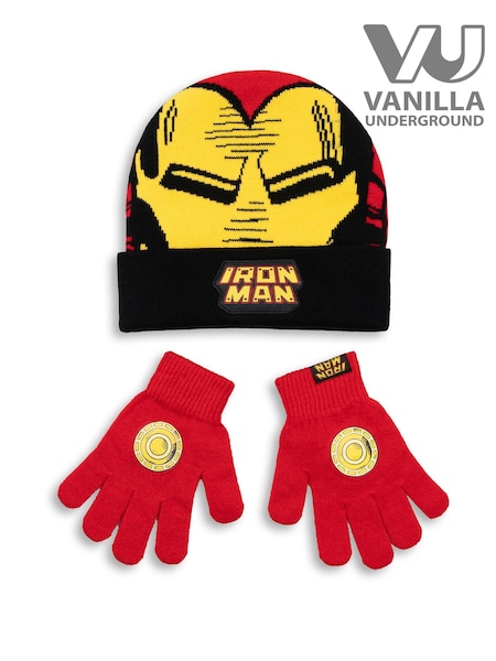 Vanilla Underground Red Marvel Iron Man Beanie and Gloves Set (G06859) | R$ 195