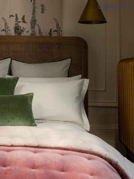 Christy Linen Smooth and Silky Cotton Sateen Pillowcase Pair (G06910) | €34