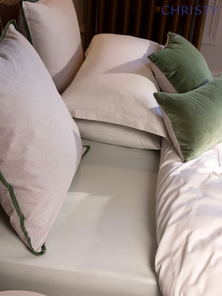 Christy Linen Smooth and Silky Cotton Sateen Pillowcase Pair (G06915) | €40