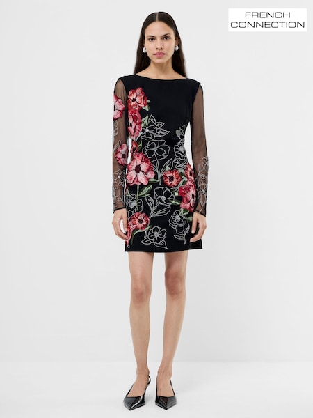 French Connection Black Astrida Crepe Bkmu Dress (G06919) | €258