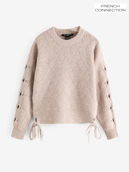 French Connection Grey Tina Cable Tie Jumper (G06952) | €95