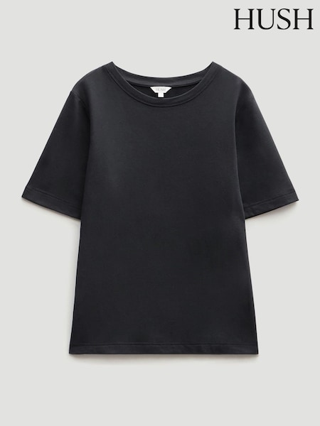 Hush Black Loop Back Regular T-Shirt (G07168) | 173 QAR