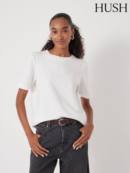 Hush White Loopback Regular T-Shirt (G07170) | €46