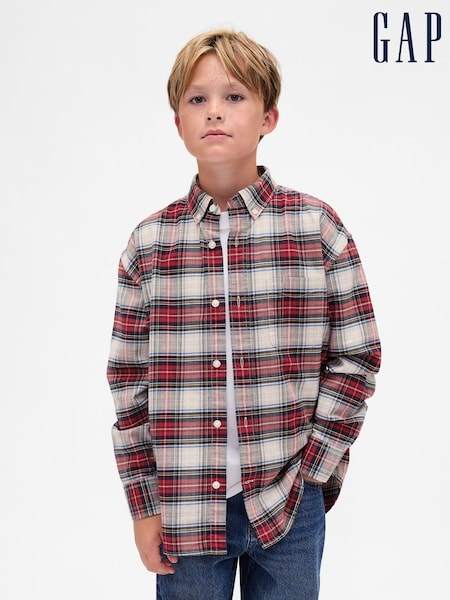 Gap Red Relaxed Oxford Shirt (4-13yrs) (4-13yrs) (G07234) | €37