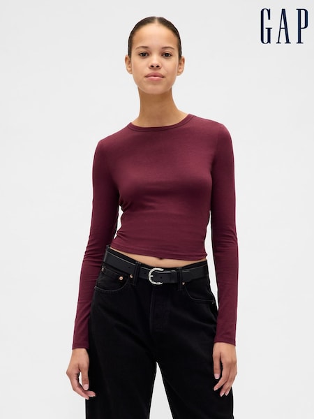 Gap Burgundy Red Featherweight Crew neck T-Shirt (G07285) | €25