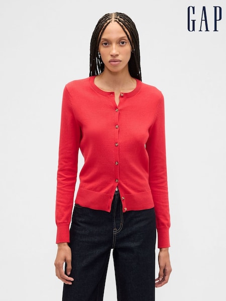 Gap Red Crew Neck Cardigan (G07369) | kr393