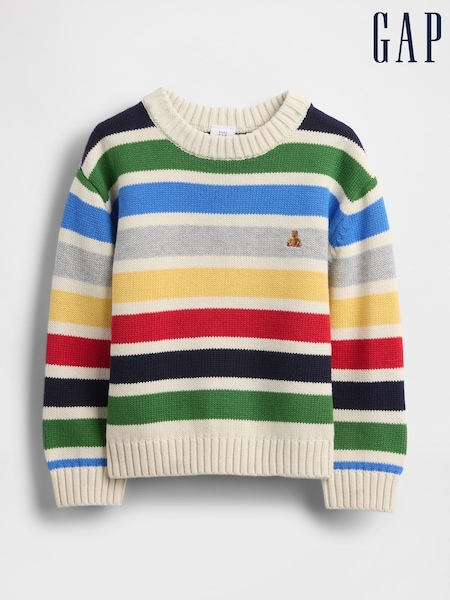 Gap Cream Crew Neck Jumper (6mths-5yrs) (G07379) | €33