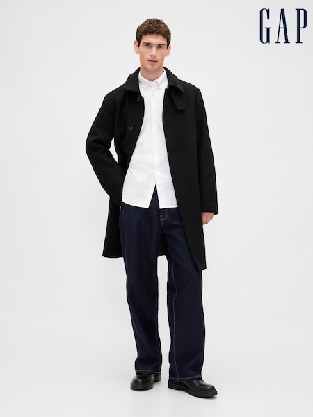 Schwarz - Gap Wool Blend Car Coat (G07402) | 281 €