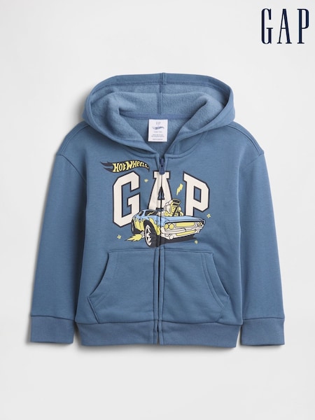 Gap Blue Hot Wheels Relaxed Logo Zip Hoodie (6mths-5yrs) (G07427) | €22.50