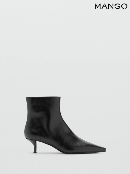 Mango Black Ankle Bird Boots (G07451) | €63