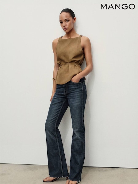 Mango Blue Fiona Flared Mid-Rise Jeans (G07562) | €51