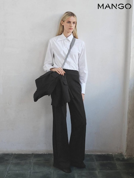 Mango Grey Pinstripe Suit Trousers (G07579) | €63
