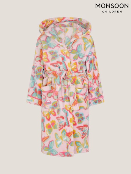 Monsoon Pink Butterfly Print Dressing Gown (G07681) | €40 - €45