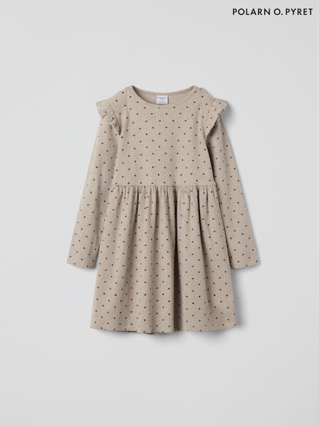 Polarn O. Pyret Organic Cotton Heart Print Dress (G07981) | ‏145 ر.ق.