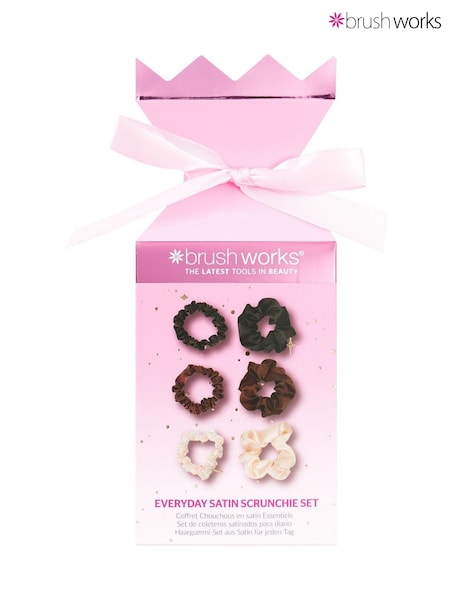 Brush Works Everyday Satin Scrunchie Set (Worth £9) (G09034) | €9