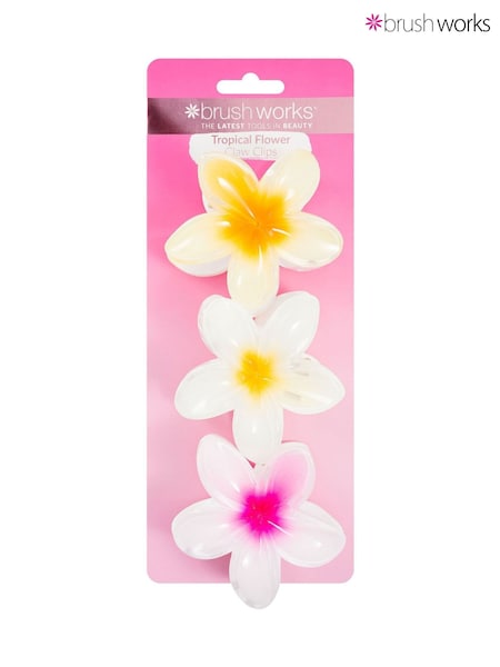Brush Works Tropical Flower Claw Clips 3 Pack (G09071) | €10.50