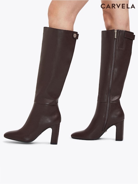 Braun - Carvela Jackpot Knee Wide Fit Boots (G09490) | 279 €