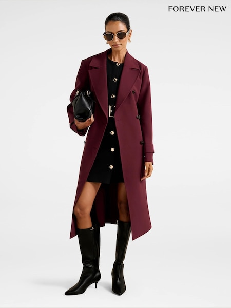 Forever New Red Lydia Petite Crepe Trench Coat (G09515) | € 203
