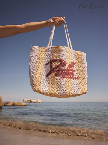 Blue/Yellow - Cath Kidston 'do Not Disturb' Slogan Beach Bag