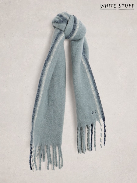 White Stuff Blue Shelly Brushed Scarf (G09641) | €55