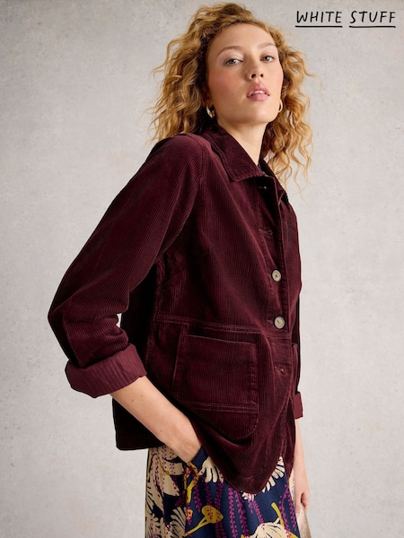 White Stuff Purple Carrie Cord Jacket (G09686) | €108