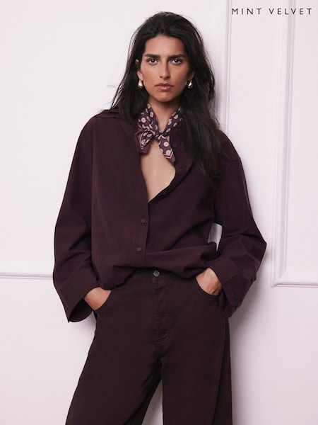 Mint Velvet Red Oversized Tailored Shirt (G09937) | €112