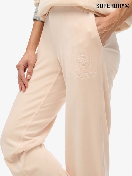 Superdry Cream Country Club Velour Joggers (G10039) | €72