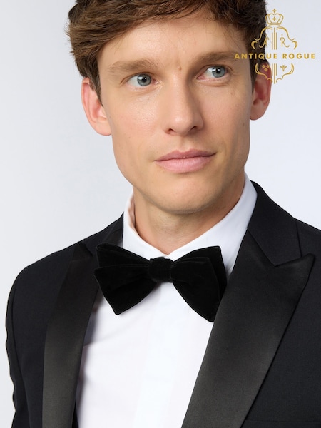 Antique Rogue Black Velvet Bow Tie (G10071) | €25